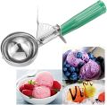 Ice Cream Scoop, Ice Cream Scooper Set Include Different Sizes, Heavy Duty Ice Cream Scoop with Trigger, Polishing Stainless Steel 18/8 Cookie Scoops for B. 