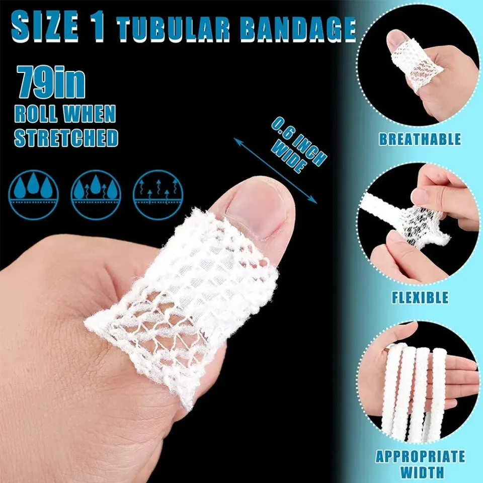 1 Roll Elastic Net Wound Dressing Net Tubular Bandage Mesh Tubing Tubular  Gauze Fix Breathable Bandage Retainer for Wrist Elbow