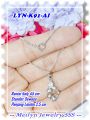 Kalung Lapis Emas 18K LYN-K91-AI Silver Merek Meilyn Original. 