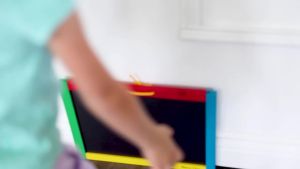 Melissa & Doug Magnetic Chalkboard and Dry-Erase Board with 36 Magnets (Numbers and Uppercase Letters) Chalk Eraser and Dry-Erase Pen
