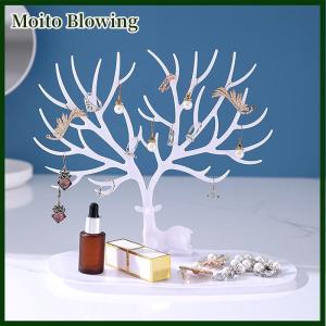 Moito Jewelry Display Stand Tray Tree Storage Racks Earrings Necklaces Rings Jewelry Boxes Case Desktop Organizer Holder Make Up Decor
