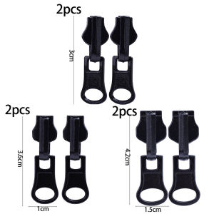 6ชิ้นเปลี่ยนซิปราวหมุนสองด้านซิปหัวซิปโลหะ3ขนาดซิปเสื้อแจ็คเก็ตชุดซ่อมสำหรับเครื่องมือตัดเย็บกระเป๋าชุดเดรส