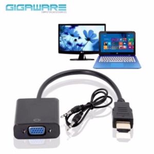 HD 1080P HDMI To VGA Cable Converter With Audio Power Supply HDMI Male To VGA Female Converter Adapter for Tablet laptop PC TV