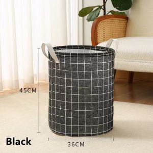 Foldable Laundry Basket Waterproof Canvas Hamper Clothes Sock Bin Storage Toy Storage