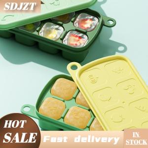 SDJZT 1 cái 8 di động cấp thực phẩm Silicone khuôn Ice lưới với nắp Ice trường hợp khay làm khuôn Băng lưu trữ hộp tái sử dụng Diy Nhà Bếp Tiện Ích