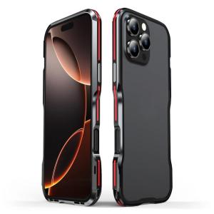 Case for iPhone 16 Pro Max / iPhone 16 Plus Original Design Metal-cut Aluminum Alloy Frame Strong Collision Bumper Anti-drop and Shockproof Protective Cover