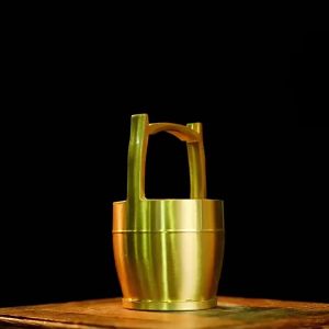 Brass Bucket Of Gold Ornaments Large Bucket Of Desktop Creative Crafts And Feng Shui Ornaments With Gold Ingots