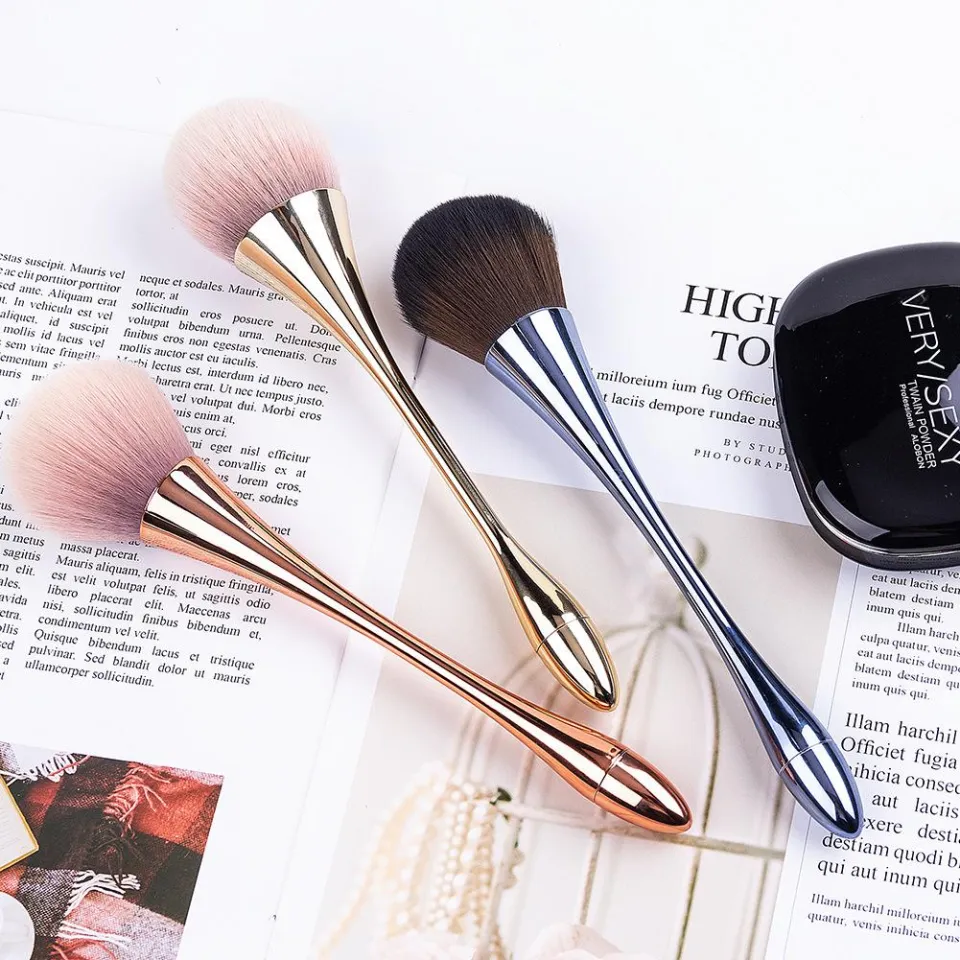 Rose Gold Rainbow Powder Blush Brushes Shading Foundation Base Contour Make  Up Brush High Quality | Lazada Singapore