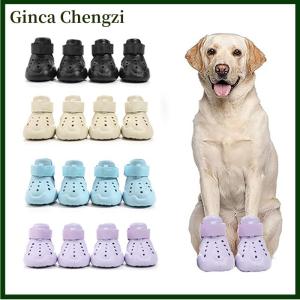 Ginca 4 cái không thấm nước giày chó mùa hè chó Dép chống trượt Trọng lượng nhẹ Pet Dog Boots ngoài trời mặc kháng chó Dép Pet Nguồn cung cấp