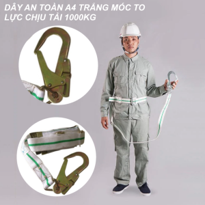DÂY A4 TRẮNG MÓC TO DÂY ĐAI BẢO HỘ LAO ĐỘNG TRÊN CAO DÂY AN TOÀN