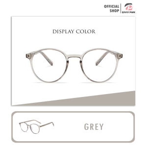 Gray Pink Kacamata Antiradiasi Blueray Anti UV Retro New Style Free Minus Fashion Pria Dan Wanita 210