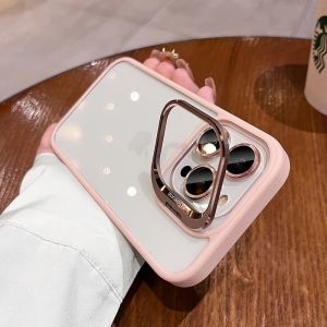 NEW! CHROME STAND ACRYLIC CASE FOR iPhone 15 PRO MAX 15 PLUS 14 PLUS 14 PRO MAX 13 PRO MAX 12 PRO MAX 11 PRO MAX X XS MAX XR 7 PLUS 8 PLUS SE 2020 ACRYLIC CASE STAND U CAMERA PROTECTION STANDING CASE