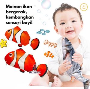 Mainan Anak IKAN MIX 4 KARAKTER Ikan Goyang Gerak Tepuk Dancing Fish