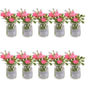 Dashboard Miniature Potted Flowers Ornament Center Console Greenery Decoration Glow 10pcs Auto Interior Decoration