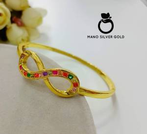 กำไลอินฟีนิตี้ b52 ประดับพลอย สัญลักษณ์แห่งความโชคดี ไมครอน ชุบทอง หุ้มทอง แฟชั่น ทองสวย