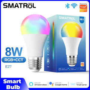 SMATRUL WiFi Bulb Smart Lamp E27 15W Wireless LED Light Bulb Home RGB+W Dimmable Color Change Work withiOS/Android For Google/Alexa/天猫精灵