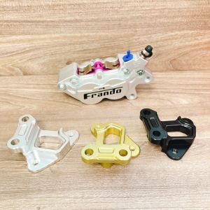 Heo Dầu Frando 4 Pis Màu BạcXámĐen hoặc Pad CNC TrắngĐenVàng Raider/Satria đĩa 260/267mm