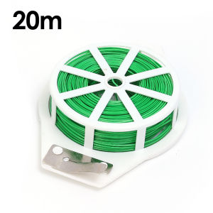 20/50/100M Garden Cable Tie Plant Twist Tie with Cutter Gardening Reusable Plant Flower Plastic Wire Binding with Slicer