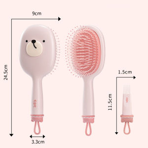 แปรงหวีผม ลายการ์ตูน ด้ามจับถนัดมือ แปรงหวีผมตรง ลดผมขาดหลุดร่วง หวี หวีผม แปรงผม หวีเบาะลม จัดแต่งทรงผม น้ำหนักเบา พกพาสะดวก