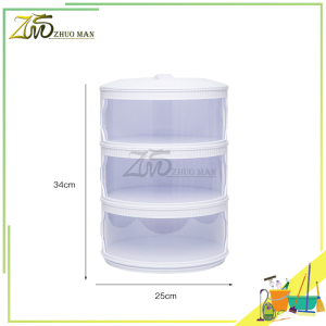 ฝาชีคอนโด เก็บอาหาร ชั้นเก็บอาหาร ที่เก็บกับข้าว คอนโดเก็บอาหาร ชั้นวางอาหาร ฝาครอบอาหาร 3/4/5 แบบพกพาสะดวกครอบอาหารถนอมอาหาร ถอดล้าง