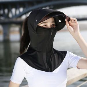 Mũ chống nắng mũ rộng vành nhựa chống tia UV mũ trùm đầu chống nắng kèm khẩu trang cao cấp che mặt