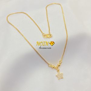 Kalung Anak Kupu Kupu Bintang Lapis Emas Model Korea Aksesoris Fashion Kalung Cewe