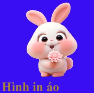Hình ủi ép nhiêt in áo-Hình in áo tại nhà-Hình Thỏ Con 3D90 in áo rất đẹp-ủi trực tiếp lên vảiáo bằng bàn ủi bàn làhình thiết kế-MAJESTIC.CLO-luck