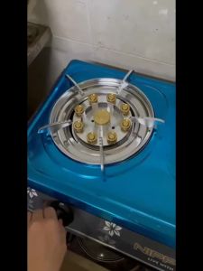 【Ready stockt】dapur gas 2 tungku dapor gas stainless steel kualiti tinggi Nine Holes Strong Flame Steel Gas Stove dapur NIPPON GAS STOVE NGS-285S