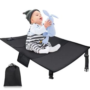 Airplane Bed for Kids Travel Bed Baby Pedals Bed Portable Travel Foot Rest Hammock with Side Pockets For Car Train Airplane