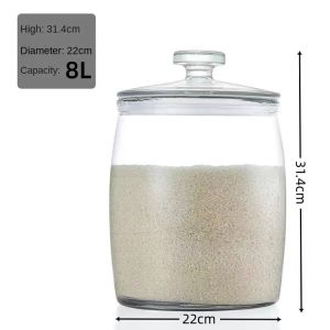 10L Airtight glass bottle storage container jar for cookie biscotti spice food storage bottle