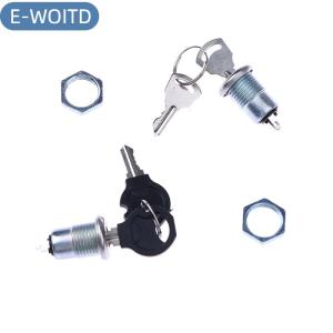 E-WOITD 1 Bộ điện thoại khóa an ninh Power switch s1203 2pin 2 phím 12 mét thép không gỉ điện tử Key Switch on off khóa chuyển đổi