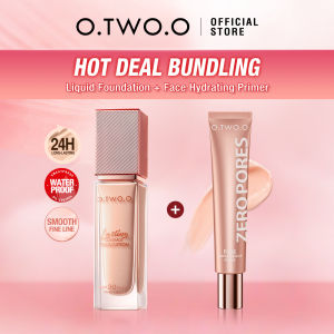 O.TWO.O Multi-Function 3PCS Makeup Set Face Makeup Primer Waterproof Long-lasting SPF30 PA+++ Foundation liquid Natural Finish Full Cover Long Lasting Foundation