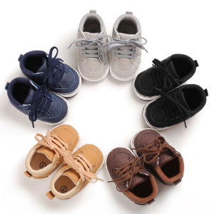 Boys PU non-slip shoes toddlers casual sports shoes womens baby soft-soled first toddler boots