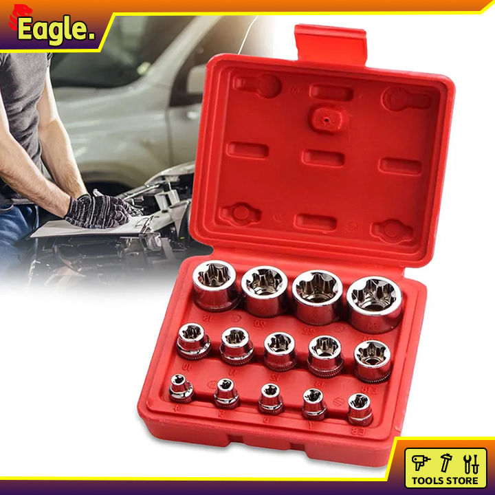 14 pcs E-Type Star Socket Set 1/4