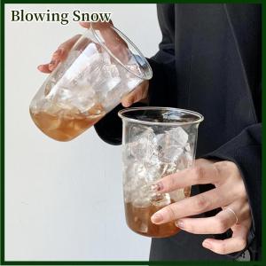 Blowing Coffee Cup Curled Latte Cups Household Drinkware Juice Milk Simple Mug Transparent Water Bottles ware Cups Coffeeware