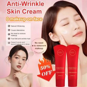 🔥Hot-Selling Light And Moisturizing Five-Layer Anti-Wrinkle Cream For Skin Care Bare Makeup Cream Isolation Concealer Brightening Skin Tone Long-Lasting Moisturizing Without Makeup Removal