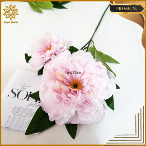 Bunga Peony Chrysan 80cm/Premium Bunga Artificial Dekorasi (KN-437)