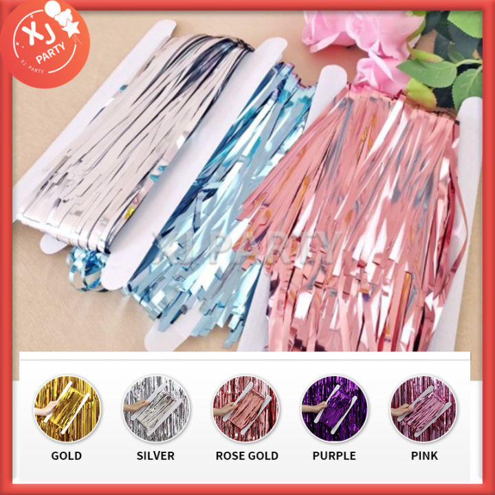 Regenvorhang Partydeko 1x2m - Glitzerndes Fotohintergrund Element In Roségold