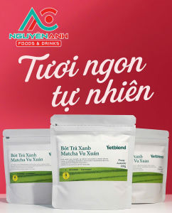 Vietblend - BỘT TRÀ XANH MATCHA VỤ XUÂN LOẠI B - Vị trà - Cân bằng - Chát nhẹ