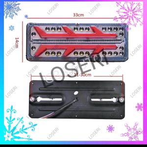 LOSERI PREMIUM Truck LED Tail Lamp 24V Rear Stop Signal Light Flow Airplane Arrow Auto Lori Aksesori