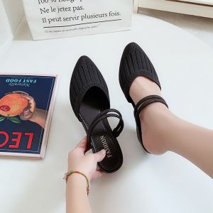 Free Shipping New Jelly Doll Shoes Casual Wedge Sandals WomenS Slip-On Sandals Half-Covered Design