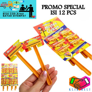 Klik-Beli PROMO SPECIAL ISI 12 PCS Alat Razor Mister Cukur 2 Mata Pisau Kuning Genggam Panjang Cukuran Kumis Jenggot