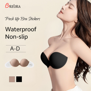【SINGABRALETTE】Invisible Backless Bra Stickers Anti-Slip Strapless Push Up ​​Bra Seamless Soft Wired Women Underwear Stick On Bra