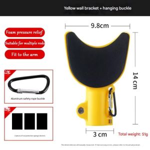 SJJL 2pcs Thoải mái Hỗ trợ tay cần câu Nẹp hỗ trợ Đệm Dụng cụ câu cá Dụng cụ hỗ trợ câu cá Phổ quát Máy câu quay Đúc
