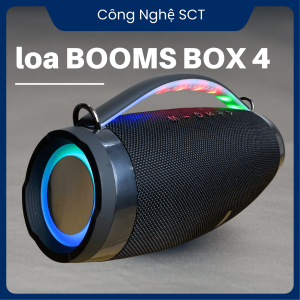 Loa Bluetooth Boombox 4 LED Bass Mạnh Âm Thanh mạnh mẽ và âm trầm khủng IPX7 Chống nước Lớn Cực Đỉnh Bluetooth 5.3