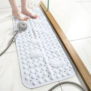 Thảm Sàn Phòng Tắm 40X100Cm Thảm Bồn Tắm An Toàn Chống Trượt Chống Trượt Bằng PVC Thảm Lớn Phòng Tắm Vòi Sen Thảm Tắm Mềm Mát Xa Chân Lỗ Thoát Nước Đệm Phòng Tắm Chống Trượt