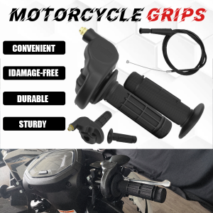 Motorcycle Moped Scooter ATV Quad Bike 7/8" 22mm Handlebars Universal CNC Aluminum Accelerator Throttle Twist Grips M10*