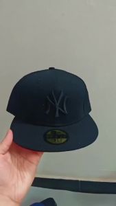 MLB New York Yankees World Series 1996 All Black&Red Fitted Hat Men’s Fully Enclosed Hip-Hop Baseball Cap