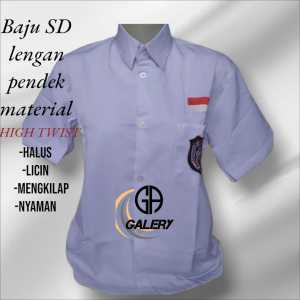 COD baju SD lengan pendek kemejan putih seragam sekolah bahan HIGH TWIST  licin