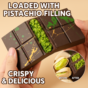 Internet-famous Dubai Chocolate Crunchy Chocolate Snacks Handmade Pistachio Crispy Chocolate 网红迪拜巧克力 促进消化燃脂巧克力